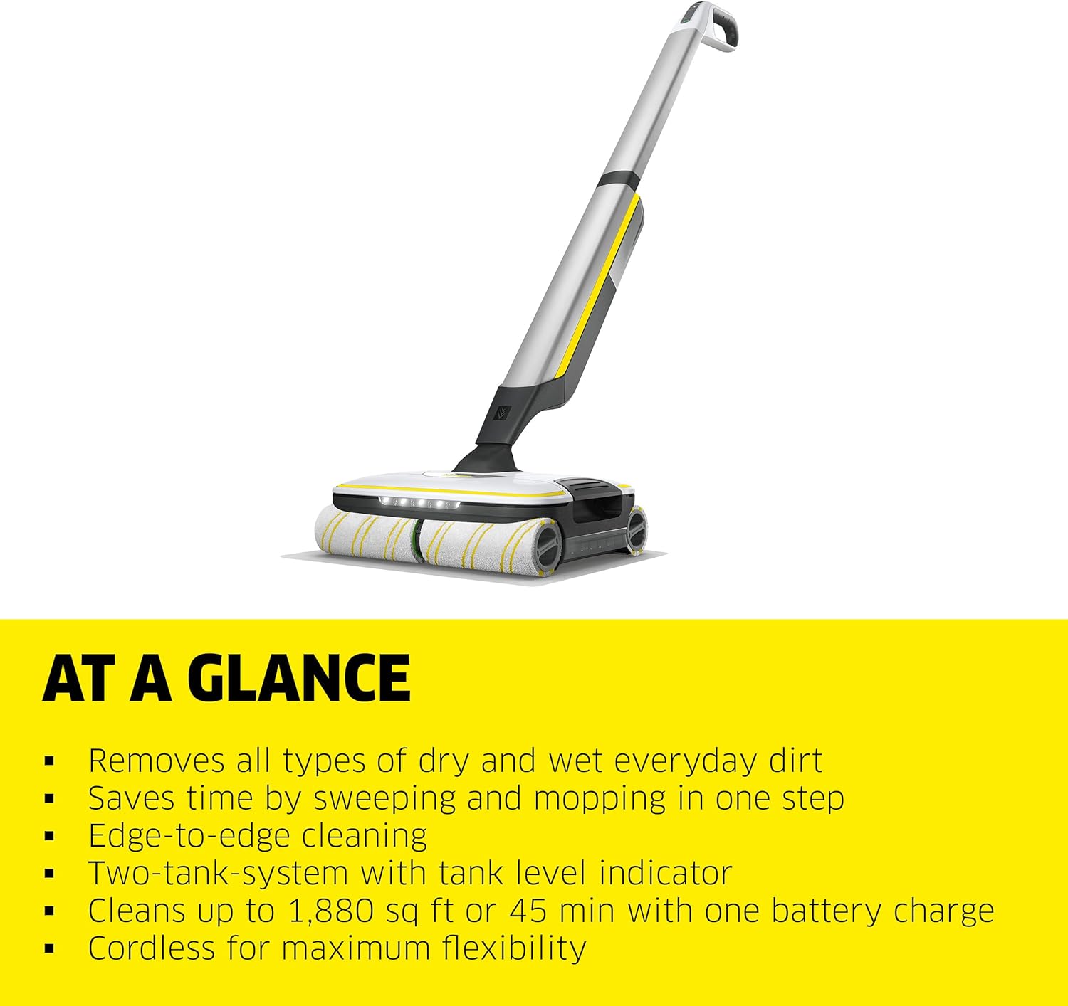 Kärcher Electric Mop & Sanitize Hard Floor Cleane - Cordless