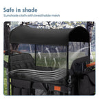 Wagon Stroller for 4 Kids, All-Terrain Wagon for Toddler with Canopy, Parent Organizer, Shoulder Bag, Adjustable Handlebar, Phone Holder, High Seat & 5 Point Harness, Ultimate Quad (Black)