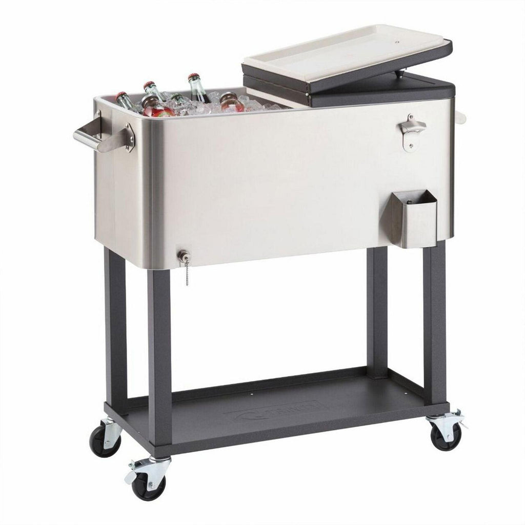 Trinity TXK-0804 100 Qt Stainless Steel Cooler with Shelf & Opener, Dark Bronze Finish