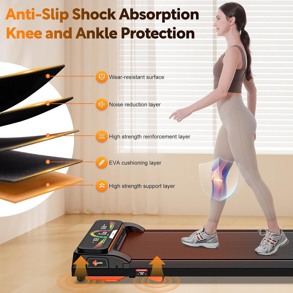 Lysole Walking Pad Treadmil with Remote Control Large LED Display