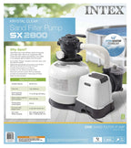 INTEX 26651EG SX3000 Krystal Clear Sand Filter Pump for Above Ground Pools, 16in, Light gray