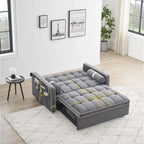 3 in 1 Sleeper Sofa Couch Bed,for Living Room Apartment,Grey