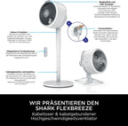 Shark FlexBreeze HydroGo Strong Fan with Mist, Cooling for Indoor & Outdoor Use, Quiet & Durable, Wired & Wireless, Compact & Lightweight, Up to 20m Airflow, Anthracite FA050EU
