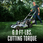 EGO Power+ 21-Inch 56V Self-Propelled Cordless Lawn Mower with 2x 4.0Ah Batteries & Rapid Charger, Black