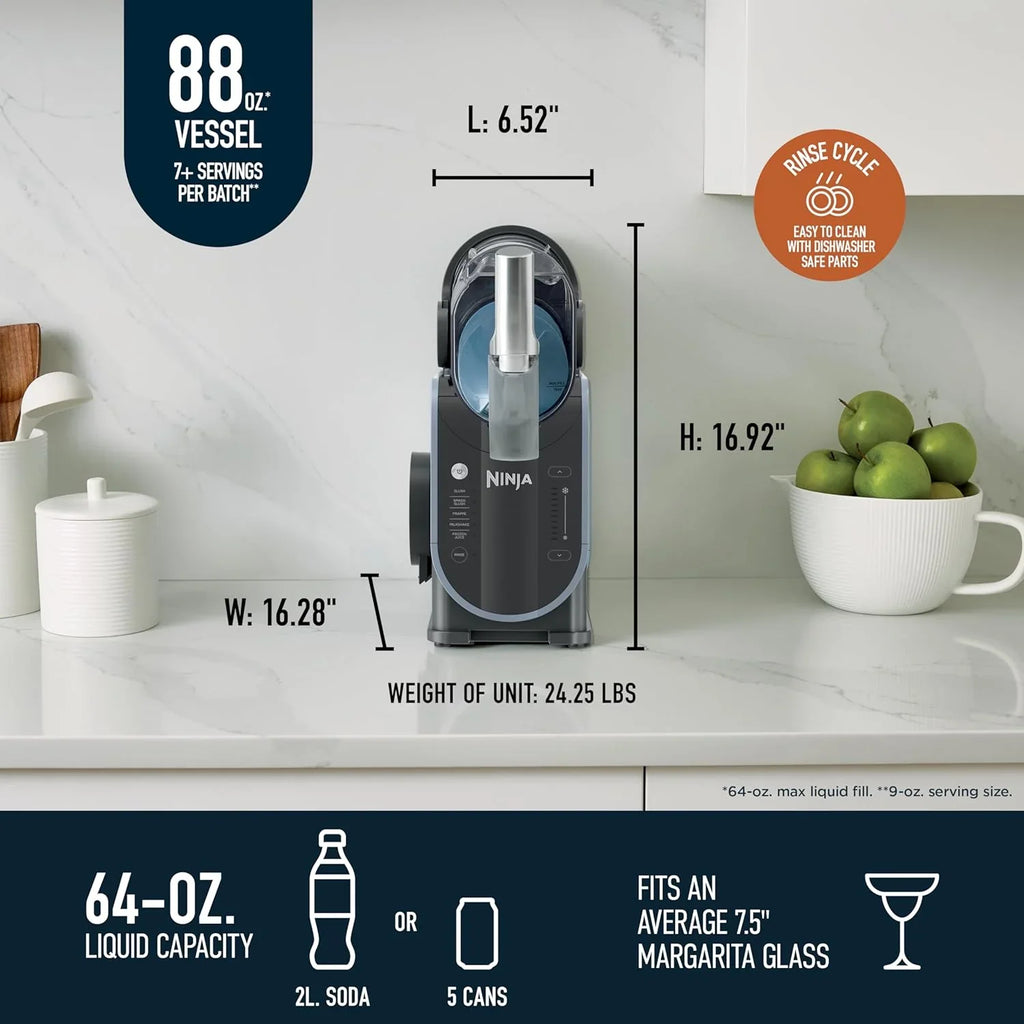 Ninja SLUSHi with RapidChill Technology, 88 oz. Frozen Drink & Slushie Machine, 5 Preset Programs, Margaritas, Frappés, and More
