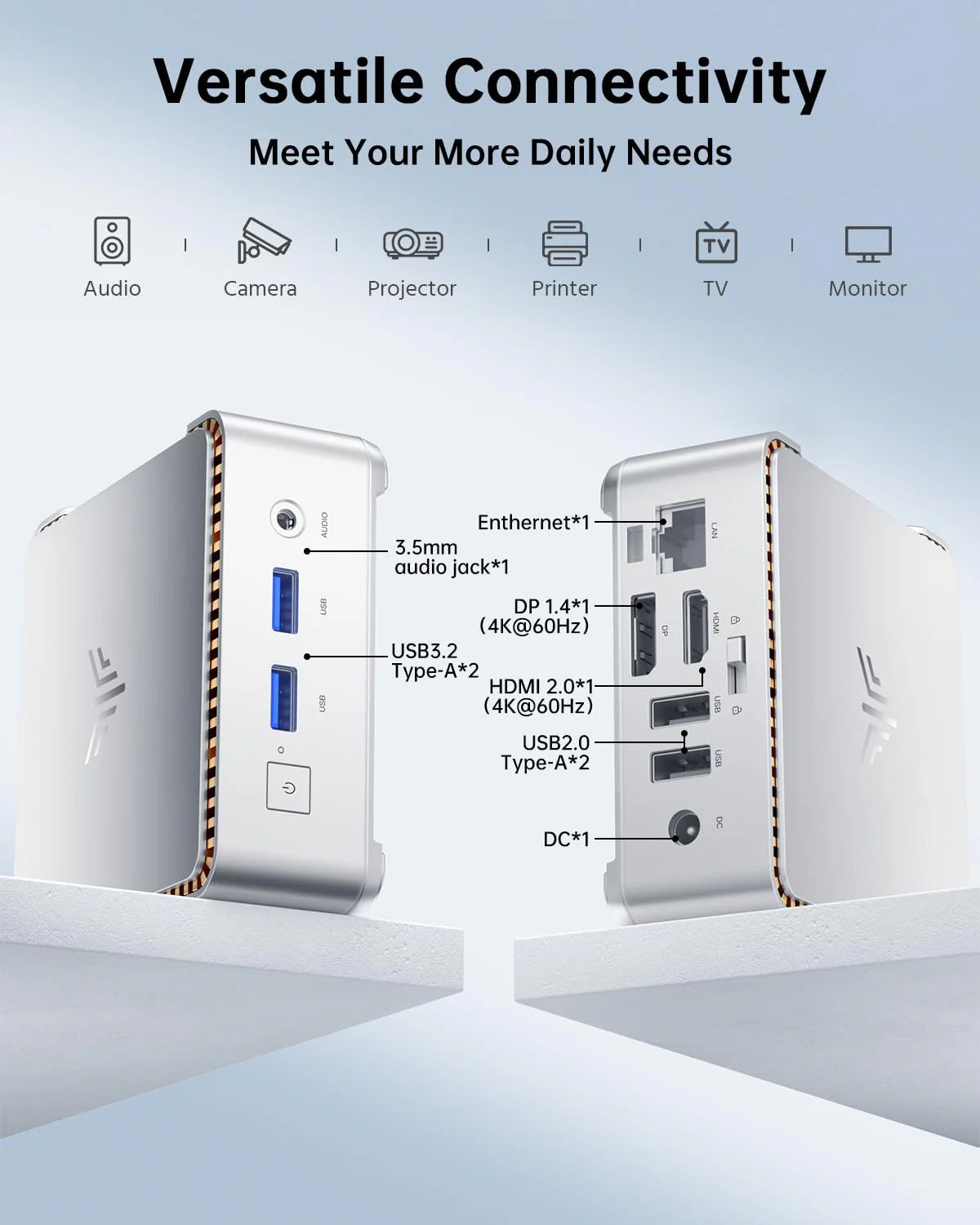 KAMRUI GK3Plus Mini PC, 16GB RAM 512GB M.2 SSD Mini Computers