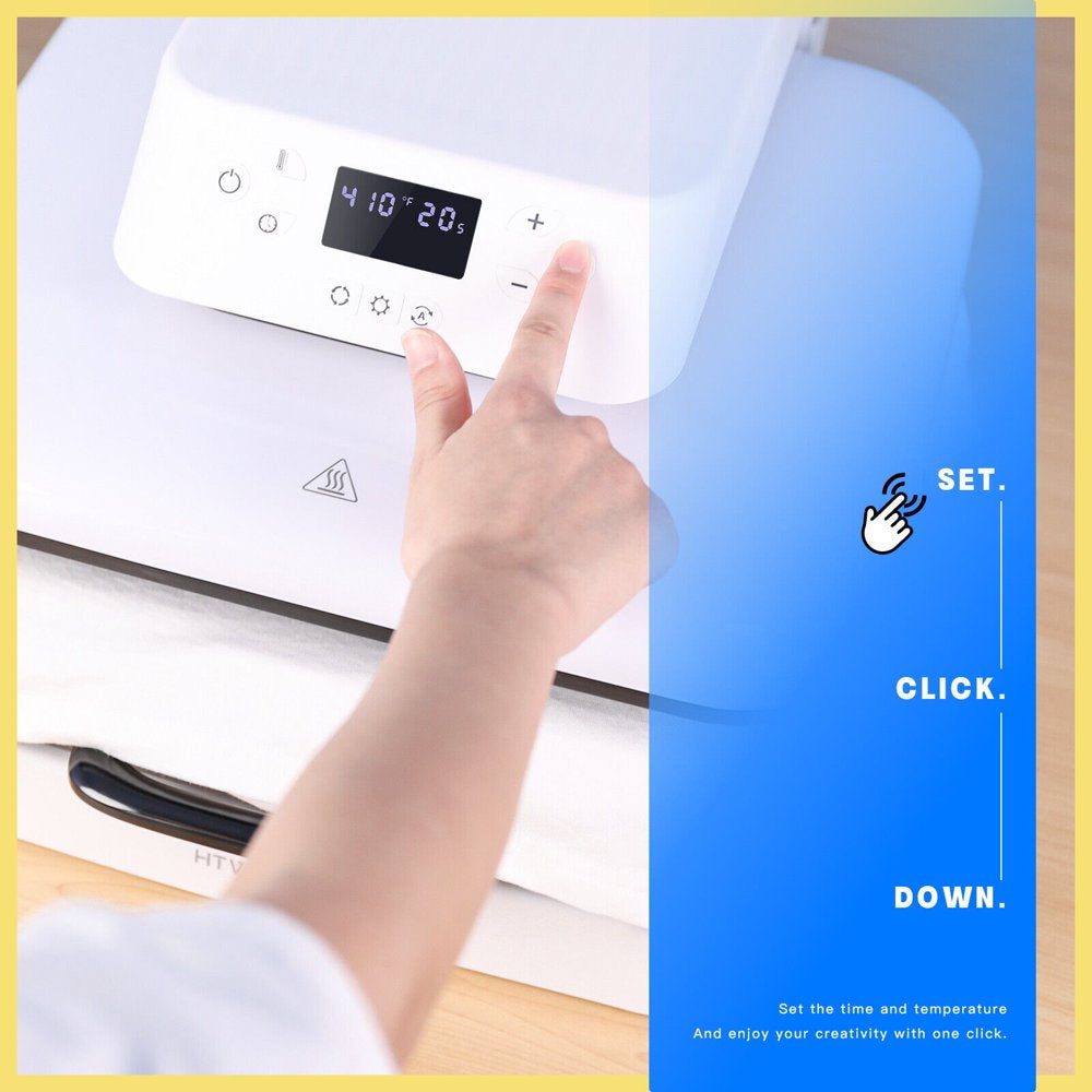 HTVRONT 1500W Auto Heat Press Machine 15′′x15′′ for Vinyl & Sublimation Projects