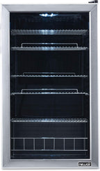 Beverage Refrigerator Cooler | 126 Cans Free Standing with Right Hinge Glass Door | Mini Fridge Beverage Organizer Perfect For Beer, Wine, Soda, And Cooler Drinks