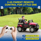 L8 Ride On Car, 2 Seater, 12V Kids Electric Car w/Remote Control, 4-Wheel Suspension, Bluetooth Speaker, Multi Music Modes, 3 Speeds, LED Lights, Xmas & Birthday Gift Ideas for Kids Ages 3+
