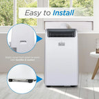 BLACK+DECKER 10,000 BTU Portable Air Conditioner for Rooms up to 450 Sq. Ft. with Remote – White