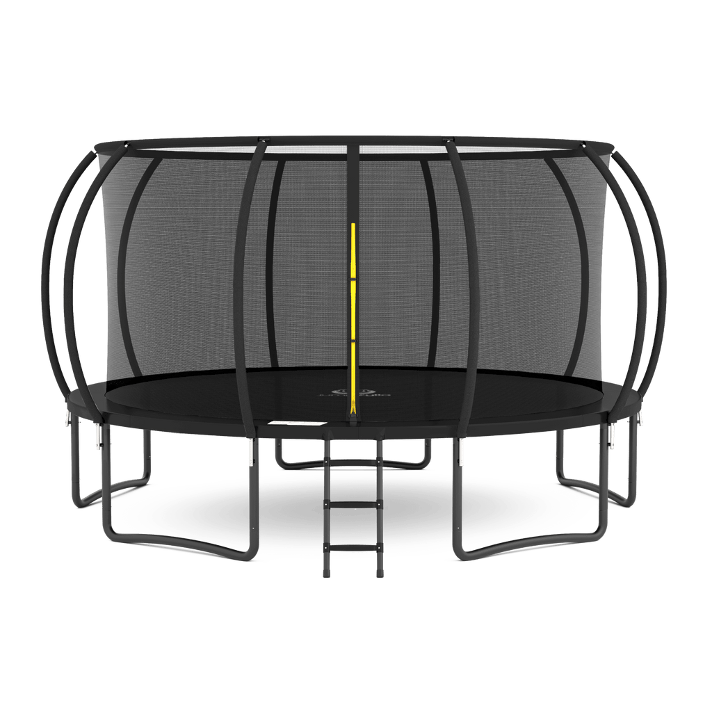 Jumpzylla 16FT Trampoline with Enclosure & Double Color Pad, ASTM Certified, 4-Leg Stability