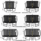 JUMPZYLLA 8FT Trampoline Outdoor with Enclosure for Kids