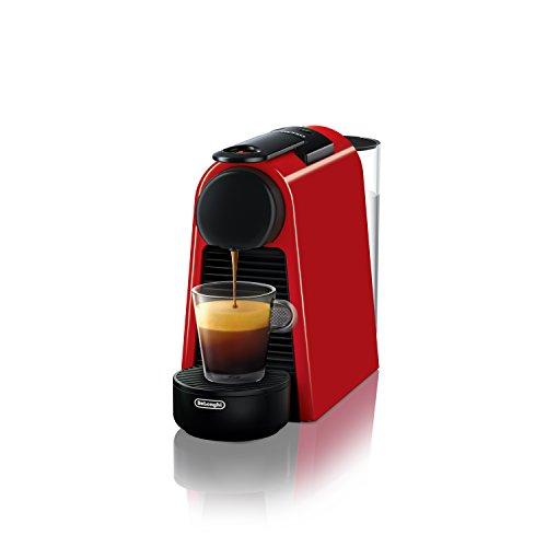 Nespresso Essenza Mini Original Espresso Machine Bundle with Aeroccino Milk Frother by De'Longhi, Red