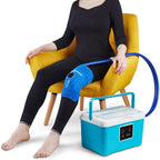 PhysioNatural Cold Therapy Machine - Wearable, Adjustable Knee Pad — Cooler Pump with Digital Timer