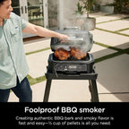 OG701 7-in-1 Outdoor Electric Grill & Smoker - Grill, BBQ, Air Fry, Bake, Roast, Dehydrate & Broil - Uses Woodfire Pellets - Portable & Weather Resistant