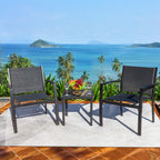 Homall Patio Dining Set 7 Pieces Outdoor Furniture with Large Table and 6 Textilene Chairs for Porch, Brown