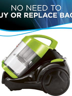 BISSELL Zing Lightweight Bagless Canister Vacuum 2156A Black/Citrus Lime