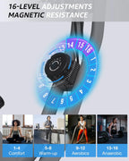 Foldable Exercise Bike Stationary Bikes for Home, 5 IN 1 Indoor Workout Bike, Cycling Bike with 16-Level Quiet Magnetic Resistance, 6.6 LBS Flywheel and 300LBS Capacity, 2025 Designed 817 X-bike
