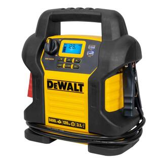 DW 1400 Peak Amp Portable Car Jump Starter with Digital Compressor