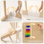 IKALIFE Large Wooden Baby Playpen