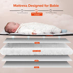 ELEMARA 4 in 1 Wide Baby Bassinet Bedside with Diaper Changer