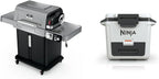 Ninja FlexFlame, Grill and Smoker, Electric and Propane Grill, Roaster, BBQ Grill, 5-in-1 Cooking System, 3 Burner, Digital Control, Outdoor Cooking, Griddle, Pizza Maker, Stainless Steel, PG301