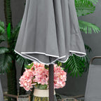 Outsunny 6 Piece Patio Dining Set for 4 with Umbrella