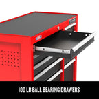 2000 Series 26-in W x 36.5-in H 5-Drawer Steel Rolling Tool Cabinet (Red)
