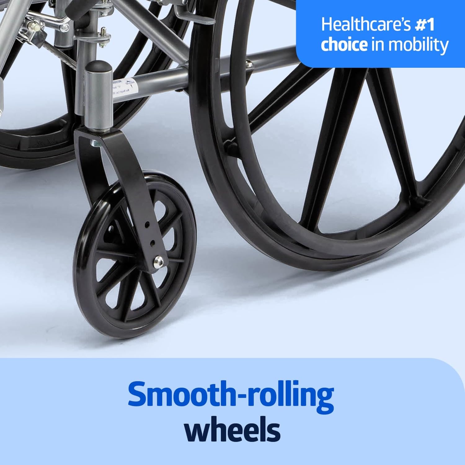 Lightweight Wheelchair for Adults With Swing-Back, Desk-Length Arms, Elevating Leg Rests; 18W" x 16"D Seat