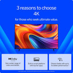 VIZIO 50′′ 4K Resolution HDR Smart TV, Dolby Vision HDR/HDR10+, WiFi 6 – (Renewed)