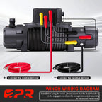OPENROAD 12000lb Winch with Synthetic Rope & Wireless Remotes