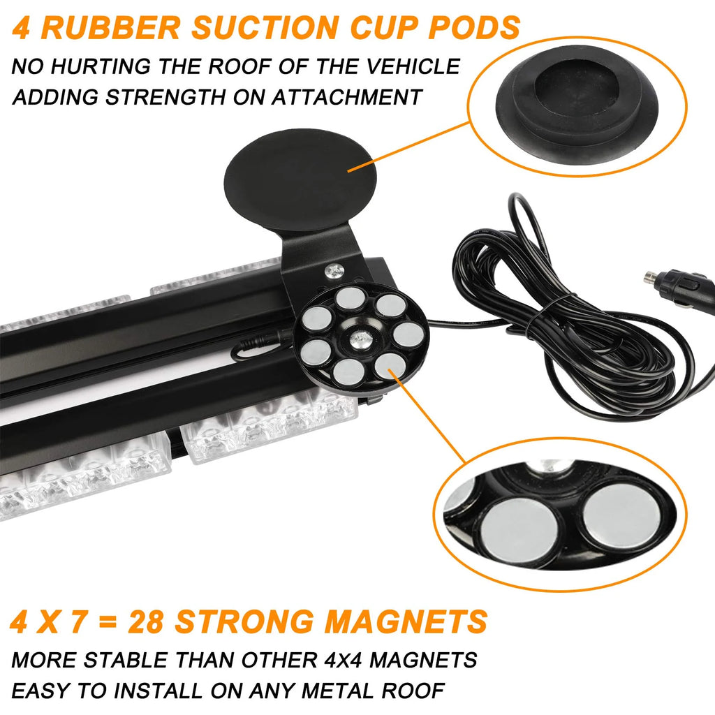 ASPL 29.5" 54 LED Strobe Light Bar with Magnetic Base