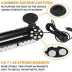 ASPL 29.5" 54 LED Strobe Light Bar with Magnetic Base