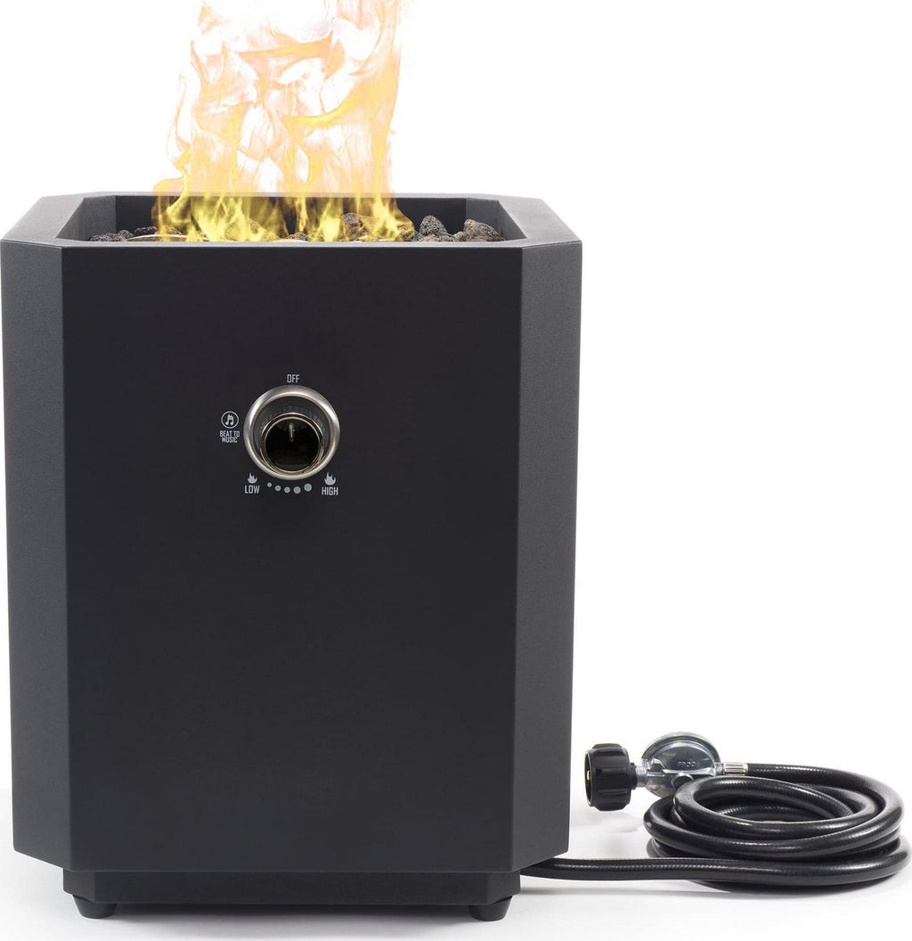 Ukiah Note Portable Propane Fire Pit with Beat to Music Tech & Bluetooth Audio System