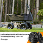 Pontuss 13" Flat Free Wheels Replacement for GOR Garden Cart