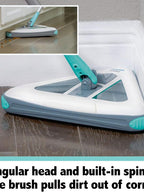 2025 Zippi Sweeper Max- Powerful and Lightweight Sweeper  Perfect for Carpet Hardwood and Tile  Triangular Design Allows for Sweeping in Corners  1000 mAh Rechargeable Battery