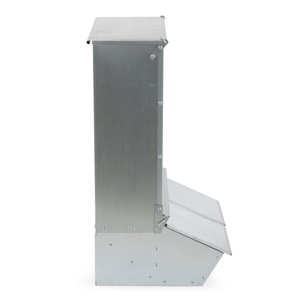 Brower 2 Door Hog Supplement Feeder, 3.7 Bushels, Weather-Resistant, Alloy Steel, Feeds 8 Hogs