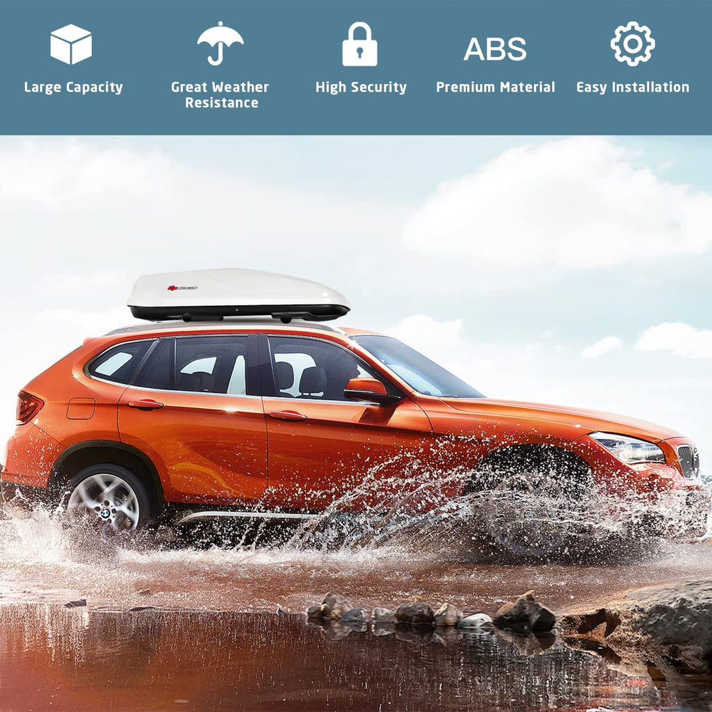 Cargo Box, Waterproof Rooftop Cargo Carrier, Heavy Duty Roof Storage Box