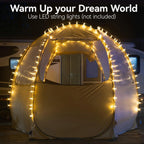 Alvantor Screen House Gazebo, 6-10-15 Person Pop Up Igloo Screened Canopy Tent with Mosquito Netting Sides, Instant UV Resistant Sun Shelter for Garden, Patio, Backyard