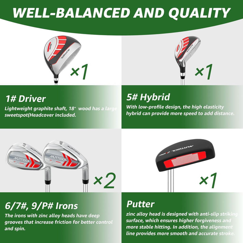 XDriveMax Kids Golf Club Set with Hood