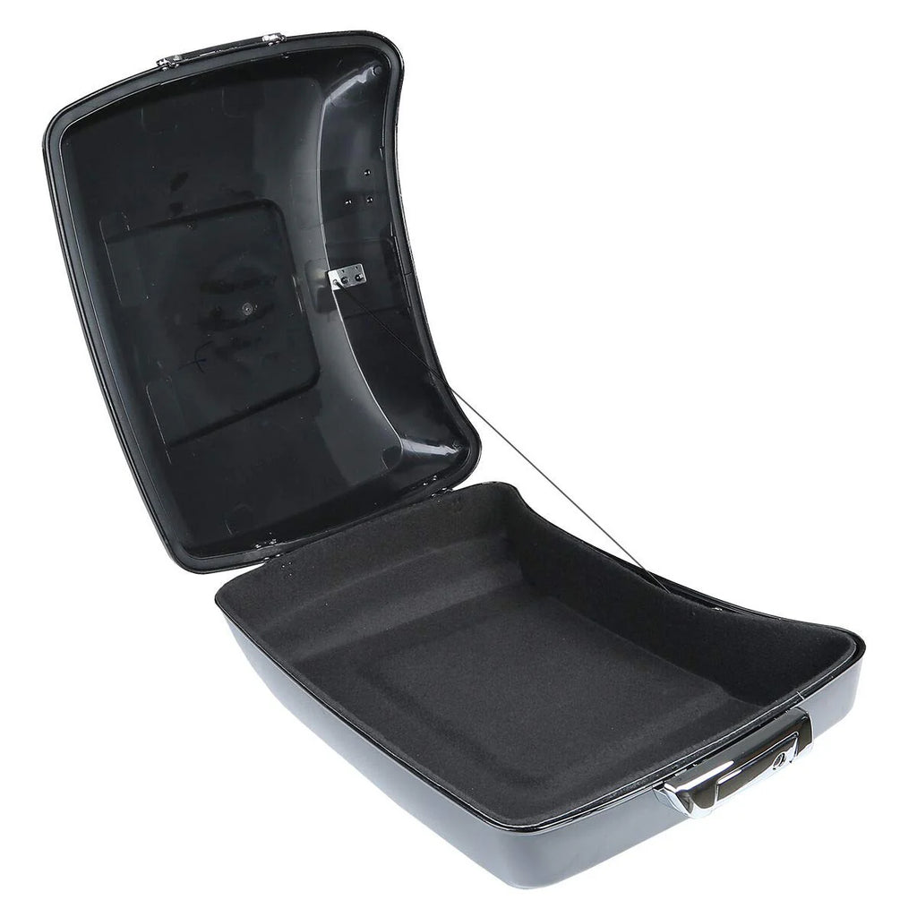 TCT-MOTORPARTS Chopped Tour Pack Pak Trunk w/Backrest & Mount Rack