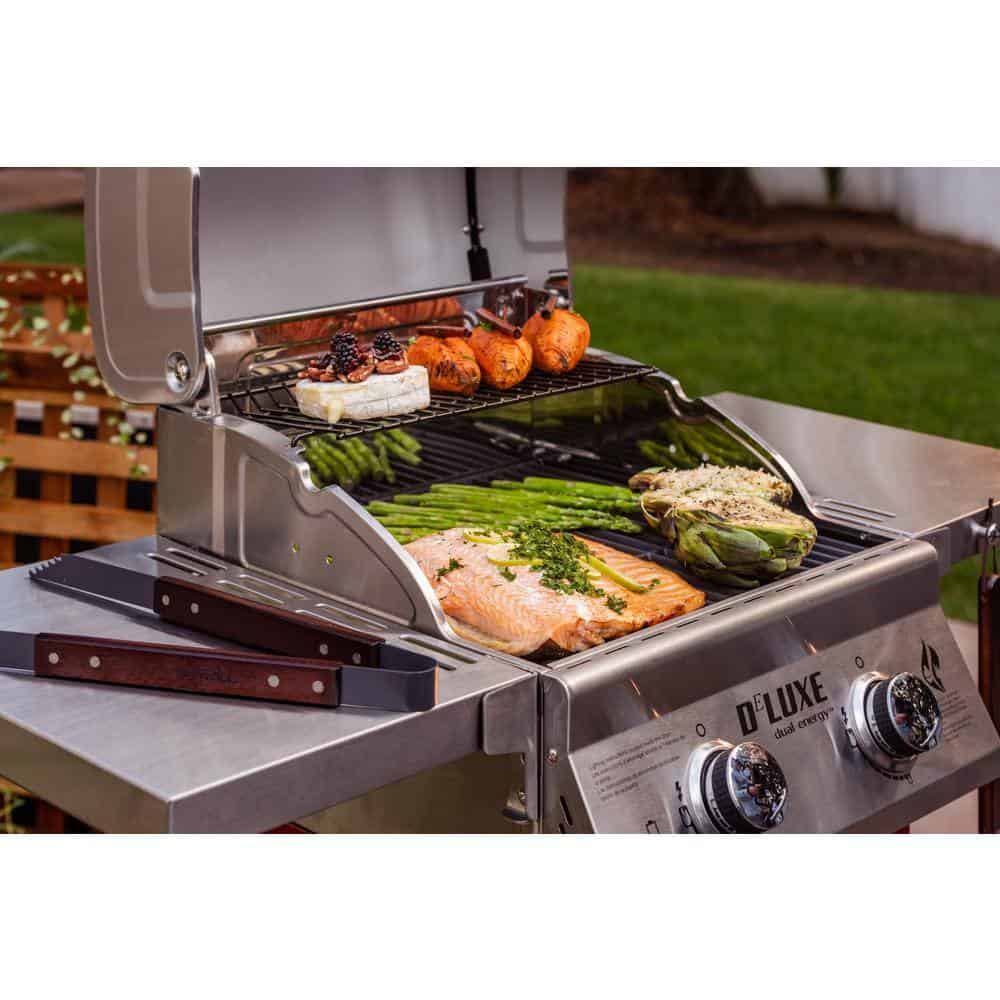 Nexgrill Deluxe 2-Burner Propane Gas Grill, Red – Stainless Steel, 28,000 BTUs, Compact Design