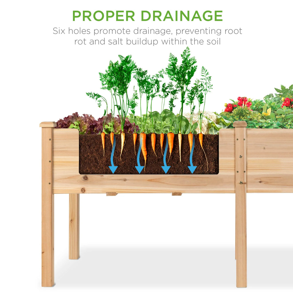 Best Choice Products 72x23x30 in Raised Garden Bed