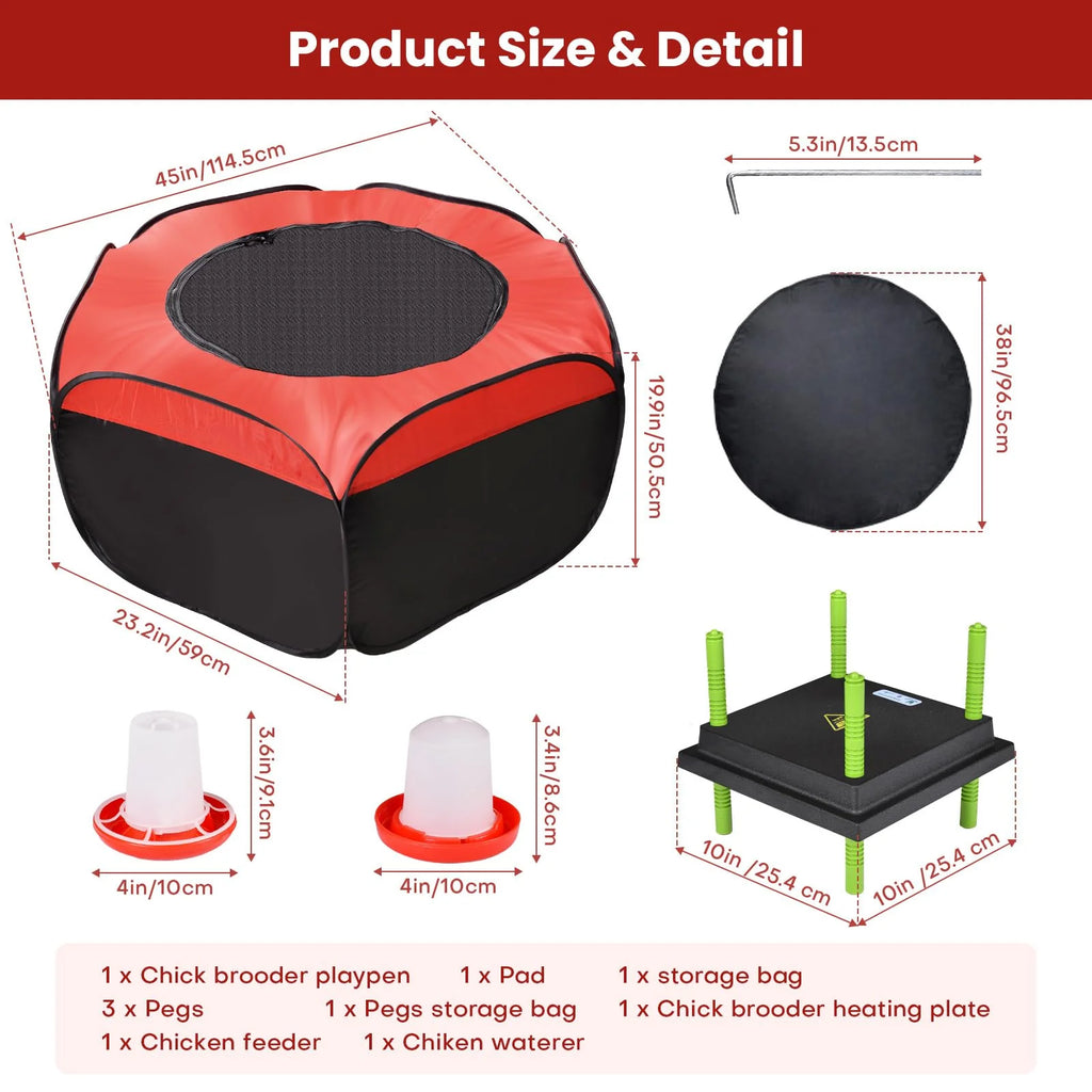 Tetuga Chicken Brooder Box for Chick Starter Kit