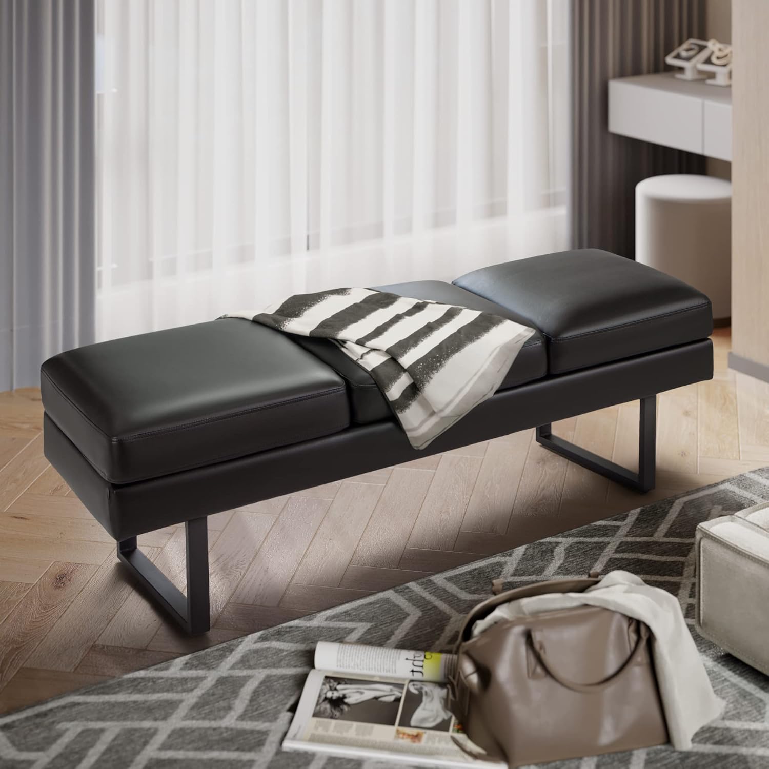 Furmax Waiting Room Chairs Faux Leather Office Guest Chair