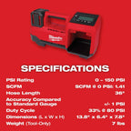 2848-20 M18 18-Volt Lithium-Ion Cordless Inflator (Tool-Only)