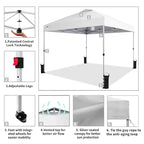 Crown Shades 10*10 Pop up Canopy Outside Canopy, Patented One Push Tent Canopy with Wheeled Carry Bag