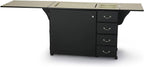 353 Norma Jean Sewing Cabinet for Sturdy Sewing, Cutting, Quilting, and Crafting with Storage and Airlift, Black Finish