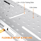 WORKESS Metal Welding Table Folding Welding Adjustable 1000 lbs