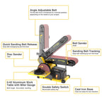 Woodskil 4.3A Belt Sander, 4 x 36 in. Belt & 6 in. Disc Sander
